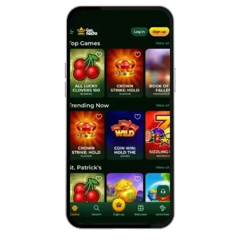 Casinacho App auf dem Smartphone